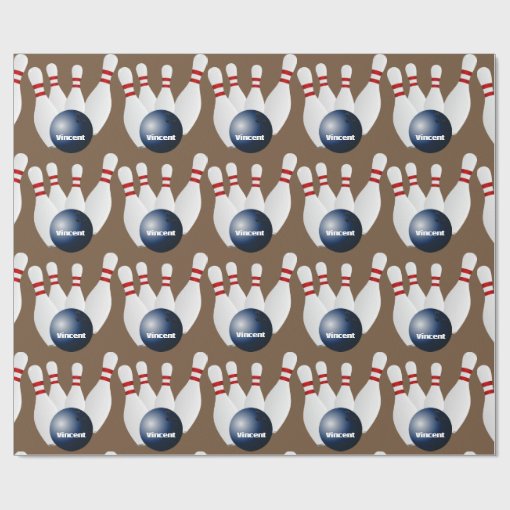 Personalized Bowling Wrapping Paper Zazzle