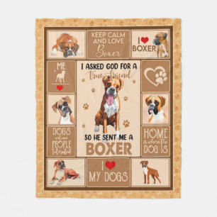 Personalized Boxer Dog Blanket,