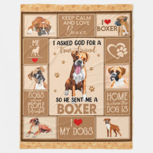 Personalized Boxer Dog Blanket,