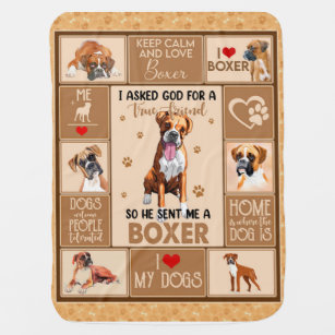 Personalized Boxer Dog Blanket, Baby Blanket