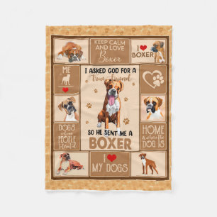 Personalized Boxer Dog Blanket, Dog Lover Gift