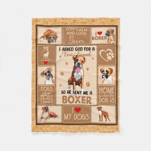 Personalized Boxer Dog Blanket Dog Lover Gift