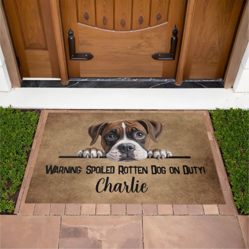 Personalized Boxer Dog Doormat