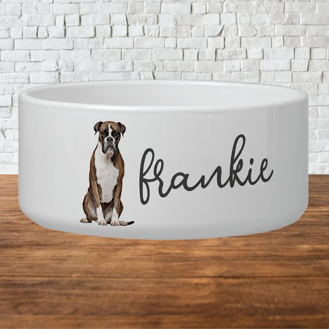 Personalized Boxer Dog Food Bowl (Creator Uploaded)