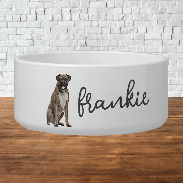 Personalized Boxer Dog Food Bowl (Creator Uploaded)