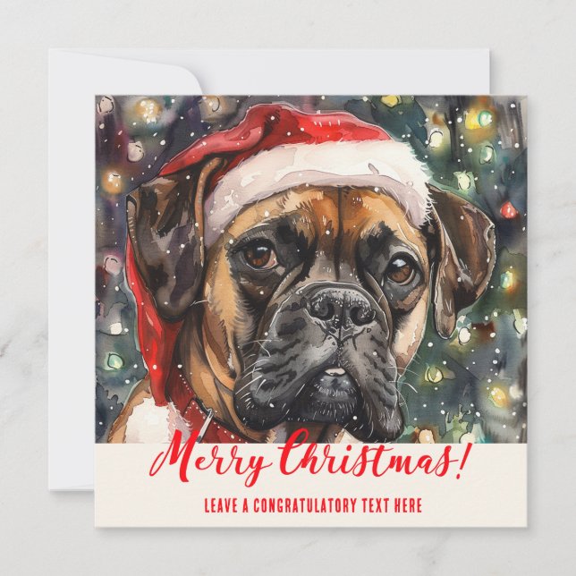 Personalized Boxer Dogs Holiday  (Front)