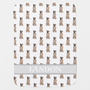 Personalized Boxer (Fawn) Baby Blanket