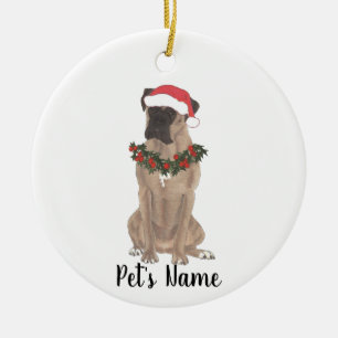 Personalized Boxer (Fawn Masked) Ceramic Ornament