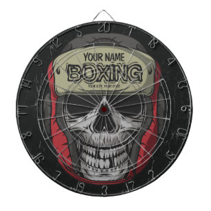 Personalized Boxer Fight Club Skeleton Boxing Gym Dart Board