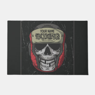 Personalized Boxer Fight Club Skeleton Boxing Gym Doormat
