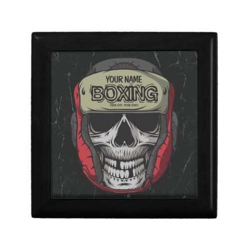 Personalized Boxer Fight Club Skeleton Boxing Gym  Gift Box