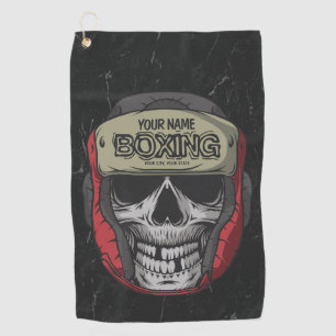 Personalized Boxer Fight Club Skeleton Boxing Gym  Golf Towel