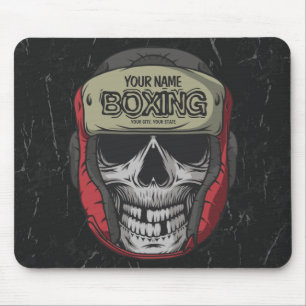 Personalized Boxer Fight Club Skeleton Boxing Gym Mouse Pad