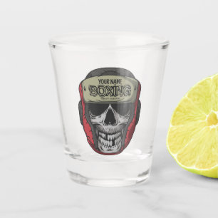 Personalized Boxer Fight Club Skeleton Boxing Gym Shot Glass