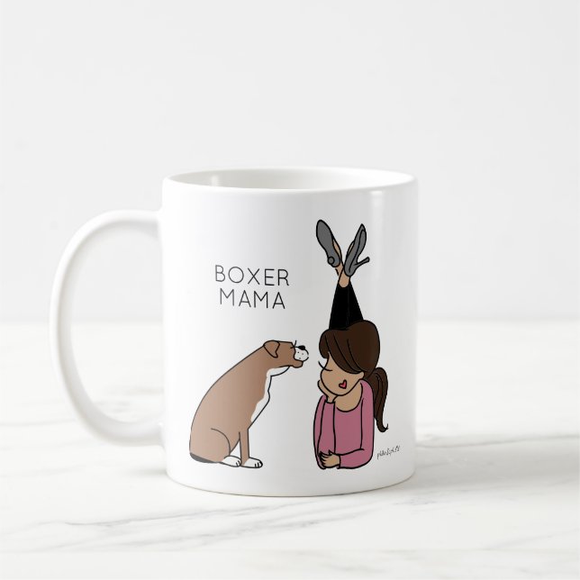 Personalized Boxer Mama Coffee Mug (Left)