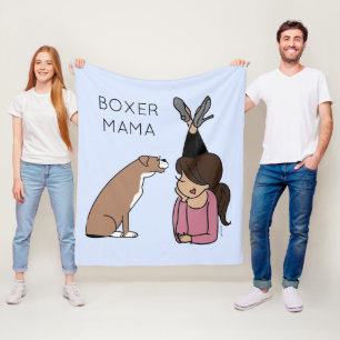 Personalized Boxer Mama Fleece Blanket