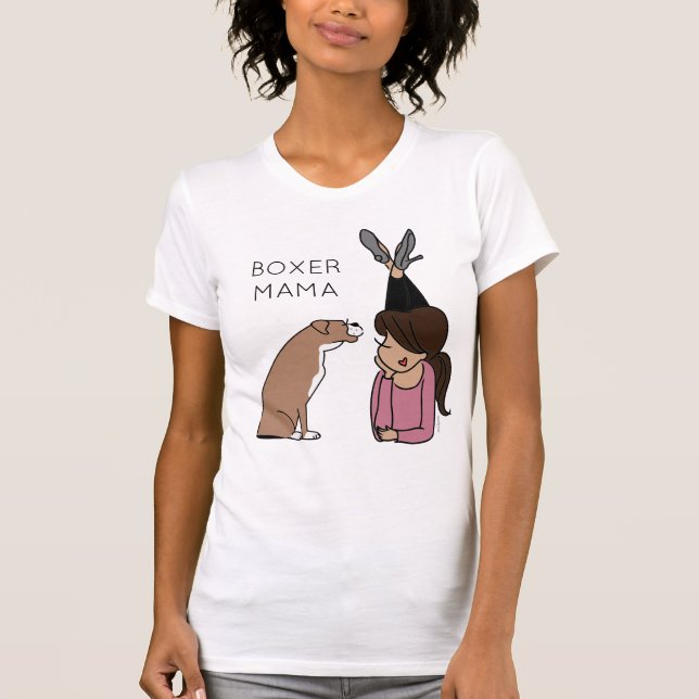 Personalized Boxer Mama T-Shirt (Front)