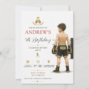 Personalized Boxing Birthday party Invitation