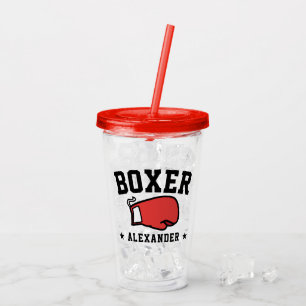 Personalized Boxing Boxer Acrylic Tumbler