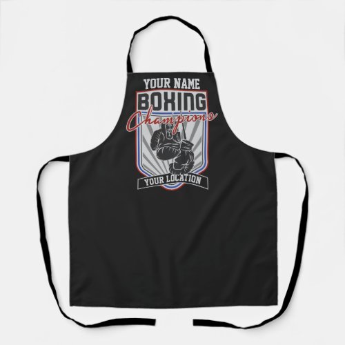 Personalized Boxing Champions Boxer Fitness Gym  Apron