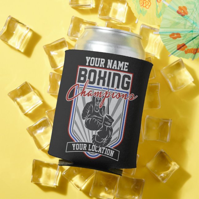 Personalized Boxing Champions Boxer Fitness Gym Can Cooler (In Situ Summer)