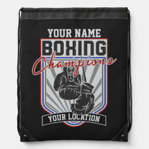 Personalized Boxing Champions Boxer Fitness Gym  Drawstring Bag