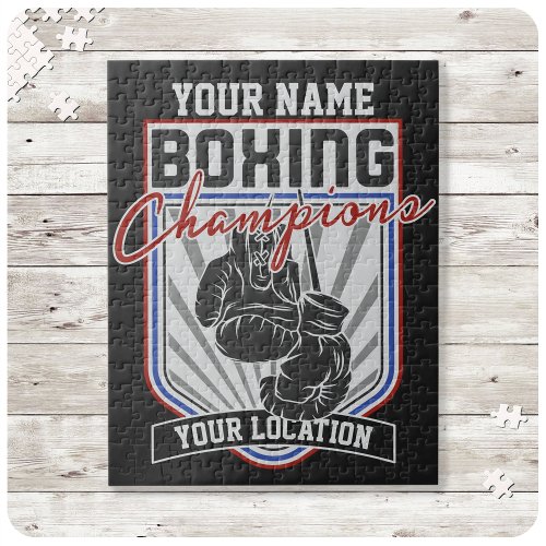 Personalized Boxing Champions Boxer Fitness Gym  Jigsaw Puzzle