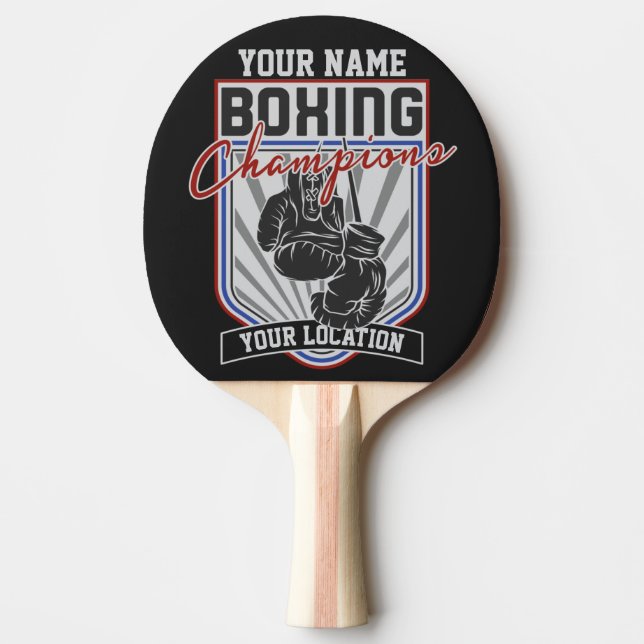 Personalized Boxing Champions Boxer Fitness Gym  Ping Pong Paddle (Front)