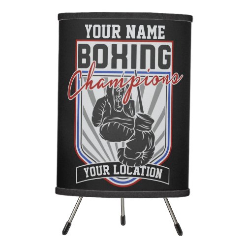 Personalized Boxing Champions Boxer Fitness Gym  Tripod Lamp