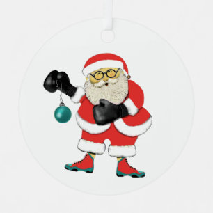 Personalized Boxing Christmas Collectible Metal Ornament