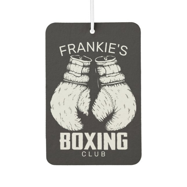 Personalized Boxing Club Boxer Gym Fighter Gloves Air Freshener (Front)