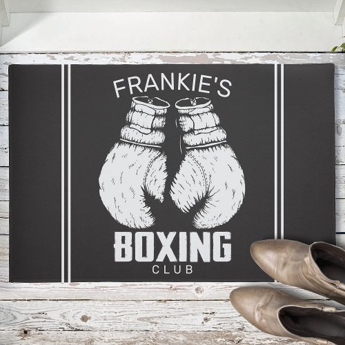 Personalized Boxing Club Boxer Gym Fighter Gloves Doormat