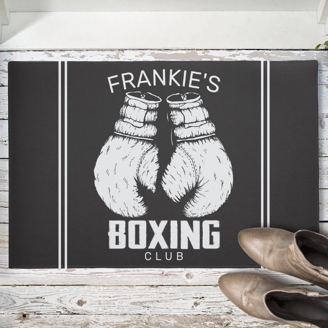 Personalized Boxing Club Boxer Gym Fighter Gloves Doormat (Creator Uploaded)
