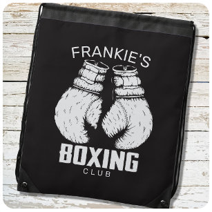 Personalized Boxing Club Boxer Gym Fighter Gloves Drawstring Bag