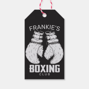 Personalized Boxing Club Boxer Gym Fighter Gloves Gift Tags