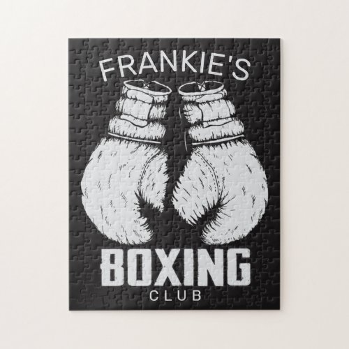 Personalized Boxing Club Boxer Gym Fighter Gloves Jigsaw Puzzle