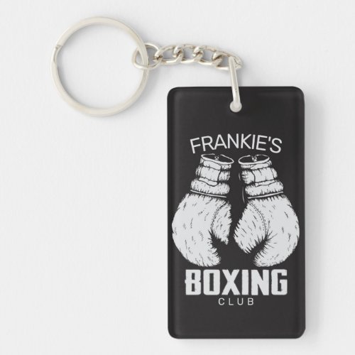 Personalized Boxing Club Boxer Gym Fighter Gloves Keychain