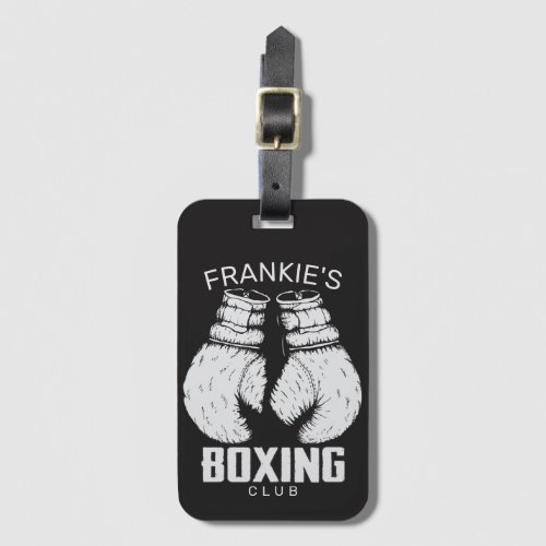 Personalized Boxing Club Boxer Gym Fighter Gloves Luggage Tag