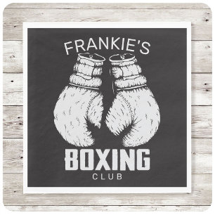 Personalized Boxing Club Boxer Gym Fighter Gloves Napkins