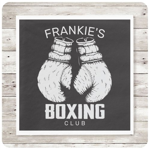 Personalized Boxing Club Boxer Gym Fighter Gloves  Napkins
