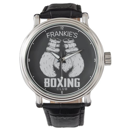 Personalized Boxing Club Boxer Gym Fighter Gloves Watch