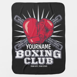 Personalized Boxing Gloves Fighter Champion Boxer Baby Blanket