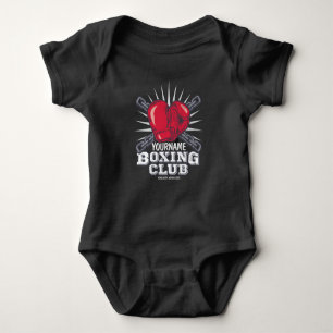Personalized Boxing Gloves Fighter Champion Boxer Baby Bodysuit