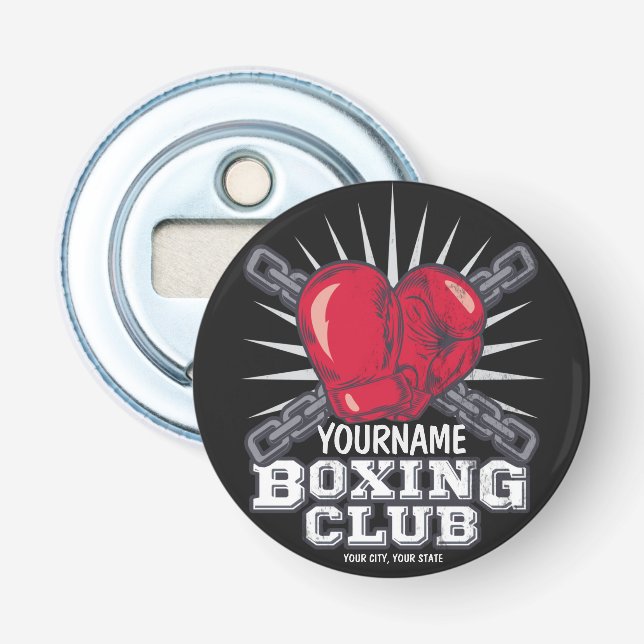 Personalized Boxing Gloves Fighter Champion Boxer Bottle Opener (Front)