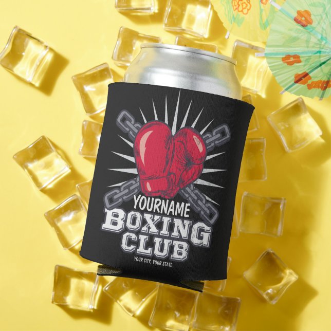 Personalized Boxing Gloves Fighter Champion Boxer  Can Cooler (In Situ Summer)