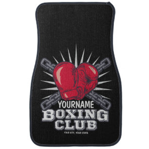 Personalized Boxing Gloves Fighter Champion Boxer Car Floor Mat