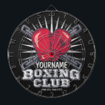 Personalized Boxing Gloves Fighter Champion Boxer Dart Board<br><div class="desc">Personalized Boxing Red Gloves and Chains,  Prize fighter Champion Boxer design- Customize with your Name and Custom Text!</div>