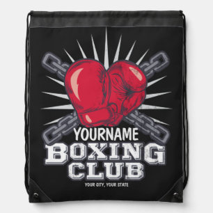 Personalized Boxing Gloves Fighter Champion Boxer Drawstring Bag