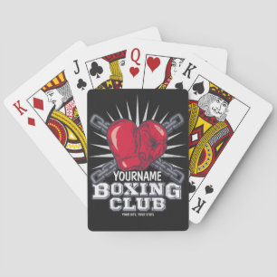 Personalized Boxing Gloves Fighter Champion Boxer Poker Cards