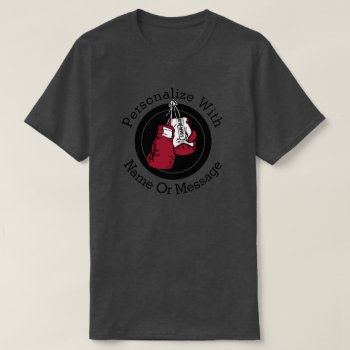 Personalized Boxing Gloves T-shirt by trendyteeshirts at Zazzle